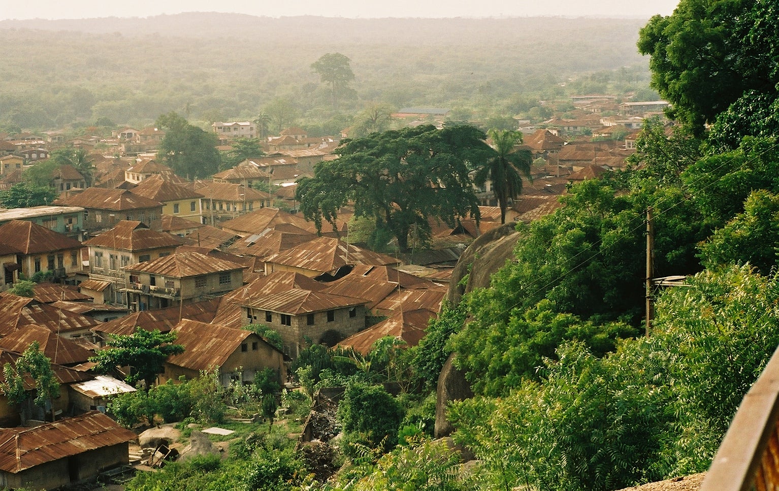 View over Abeokuta from Olumo Rock